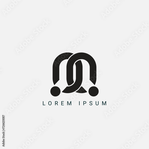 Letter QQ and Q monogram initial logo, geometric, modern, gradient, grid logo