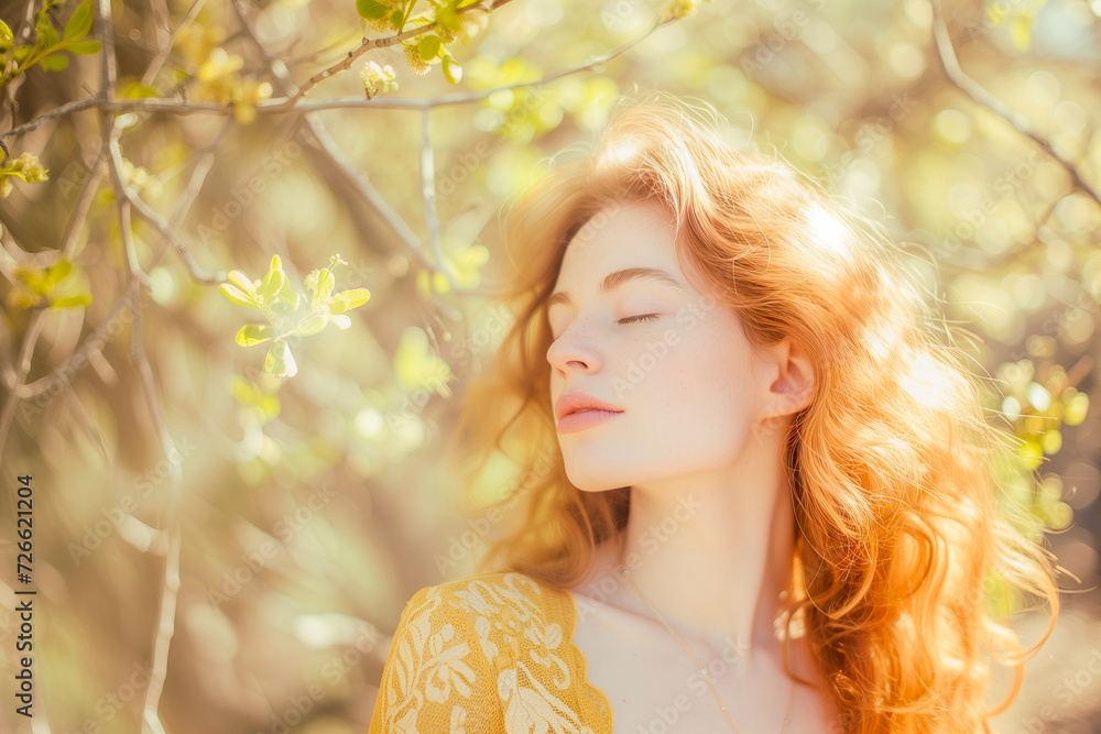 The connection between women and nature, March, international women's day The connection between women and nature, March, international women's day