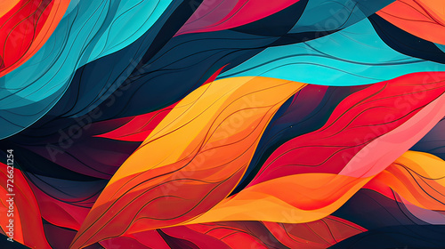 Colorful and dynamic pattern background, contrasting colors, abstract shapes, and patterns, a visually captivating composition Ai Generative © SK