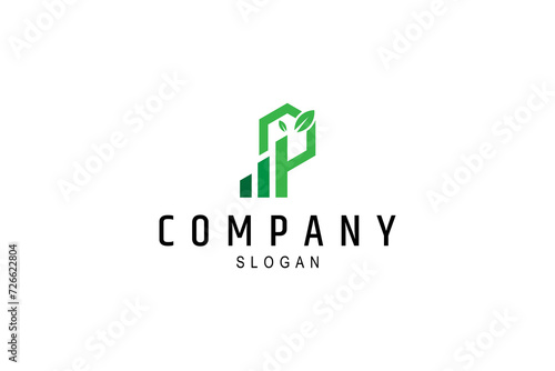 financial chart tree vector logo design