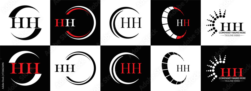 HH logo. H H design. WhitE HH letter. HH, H H letter logo SET design. Initial letter HH linked circle uppercase monogram logo. H H letter logo SET vector design. HH letter logo design
HH logo. H H design. WhitE HH letter. HH, H H letter logo SET design. Initial letter HH linked circle uppercase monogram logo. H H letter logo SET vector design. HH letter logo design