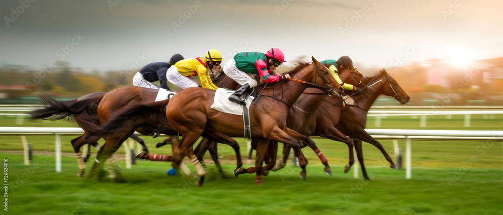 custom made wallpaper toronto digitalThoroughbreds in a high-stakes race, a blur of speed and competition on the racetrack