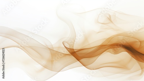 Abstract beige and sandy wave on white smoke cloud background. 
