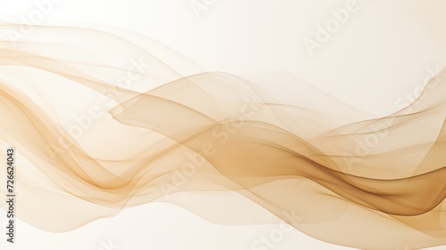 Abstract beige and sandy wave on white smoke cloud background. 