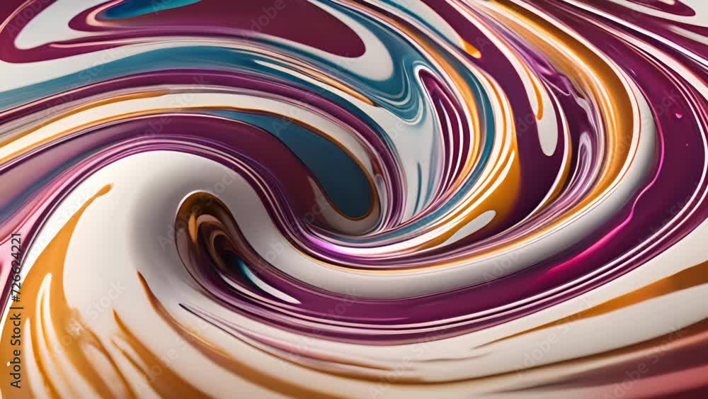 A liquid marble marvel with colorful swirls and patterns creating a mesmerizing and relaxing effect. Abstract motion background A liquid marble marvel with colorful swirls and patterns creating a mesmerizing and relaxing effect. Abstract motion background