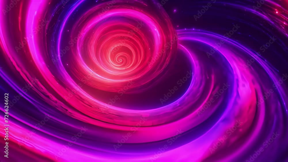 Vibrant hues of red purple and blue spinning in a spiral galaxy that seems to defy gravity. Abstract motion background Vibrant hues of red purple and blue spinning in a spiral galaxy that seems to defy gravity. Abstract motion background