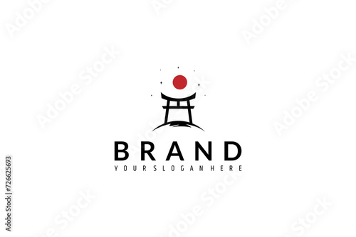 tori logo japanese culture symbol vector illustration design