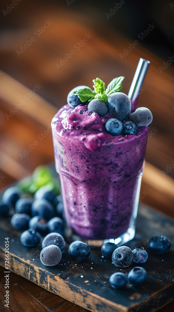 Organic Blueberry Smoothie with Fresh Ingredients Organic Blueberry Smoothie with Fresh Ingredients