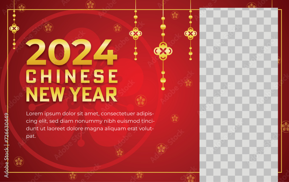 a vector template of Chinese new year post or banner design a vector template of Chinese new year post or banner design