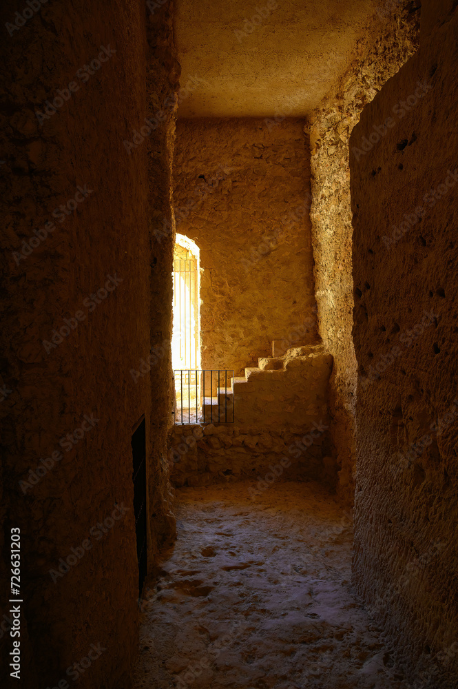 Underground medieval corridor, Segovia Alcazar, Spain