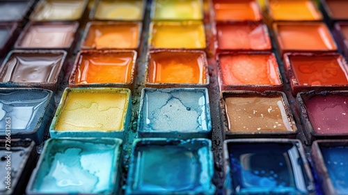 Artist's Palette: A Close-Up of Color's Ordered Symphony