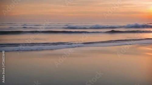 Wallpaper Mural A peaceful dawn scene as the ocean is adorned with delicate streaks of early morning light. Torontodigital.ca