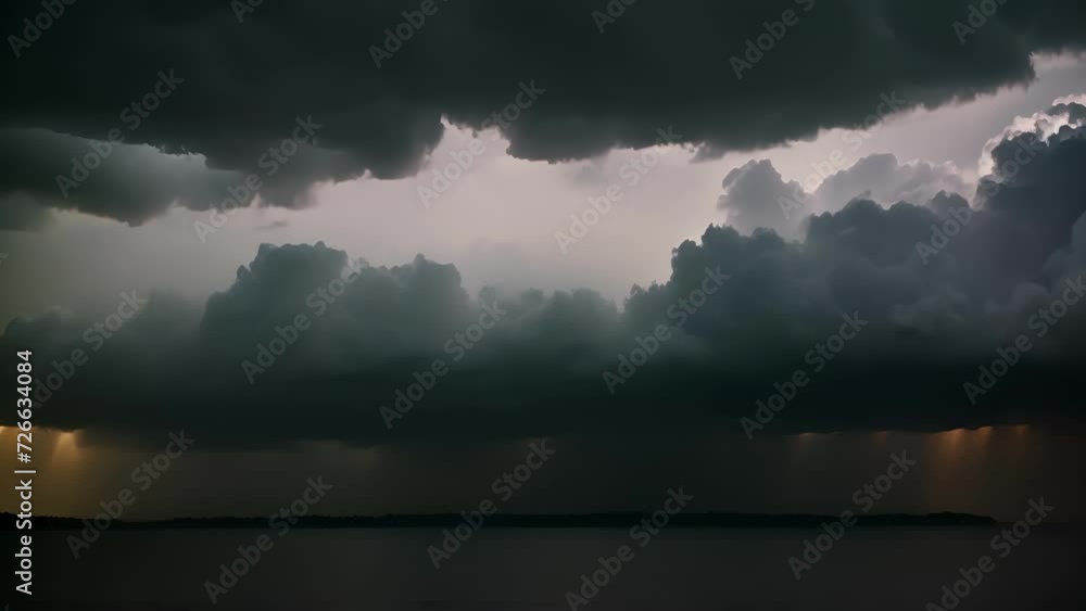 Vidéo Stock The contrast of light and darkness on the edges of a storm ...