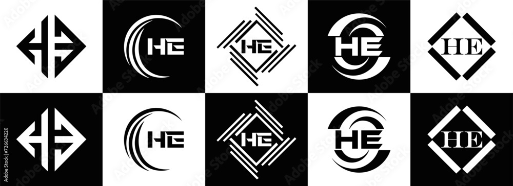 HE logo. H E design. White HE letter. HE, H E letter logo SET design. Initial letter EE linked circle uppercase monogram logo. H E letter logo SET vector design. HE letter logo design
HE logo. H E design. White HE letter. HE, H E letter logo SET design. Initial letter EE linked circle uppercase monogram logo. H E letter logo SET vector design. HE letter logo design