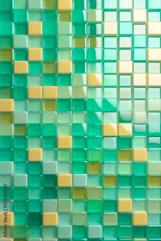 Fototapeta premium Mosaic cubic geometrical background.