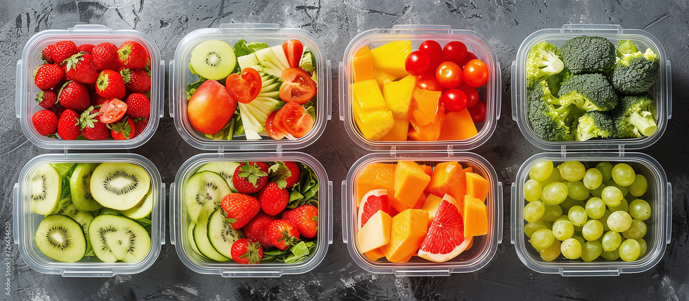 healthy balanced fitness nutrition in transparent lunch boxes healthy balanced fitness nutrition in transparent lunch boxes
