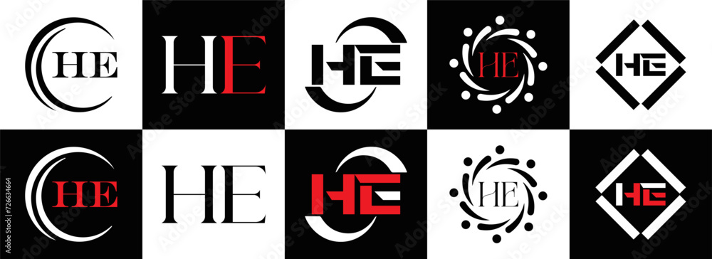 HE logo. H E design. White HE letter. HE, H E letter logo SET design. Initial letter EE linked circle uppercase monogram logo. H E letter logo SET vector design. HE letter logo design
HE logo. H E design. White HE letter. HE, H E letter logo SET design. Initial letter EE linked circle uppercase monogram logo. H E letter logo SET vector design. HE letter logo design
