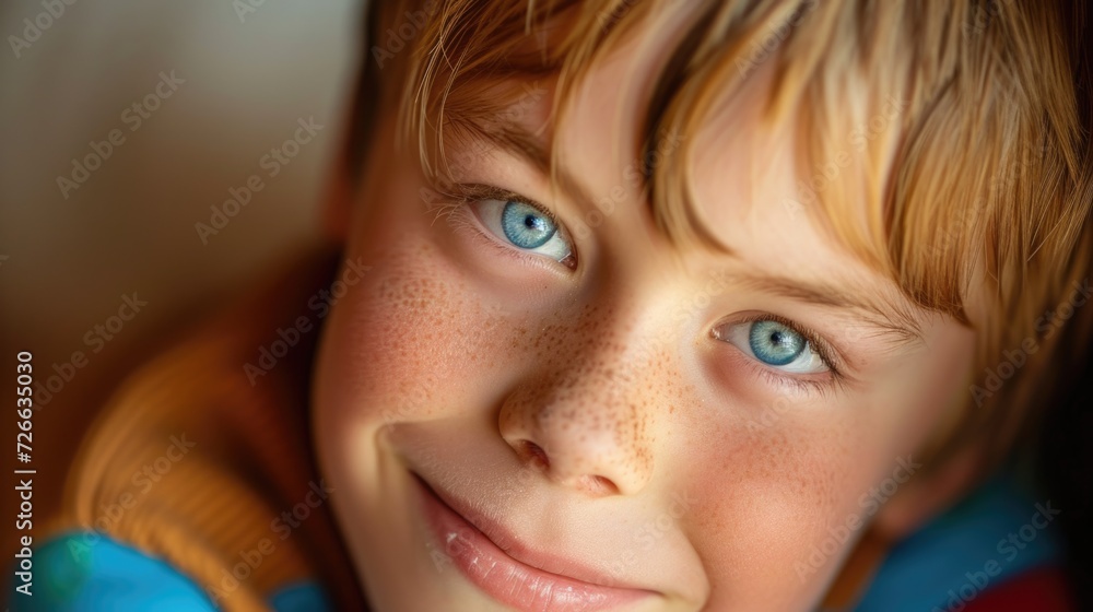 Child's Close-up with Blue Eyes Child's Close-up with Blue Eyes