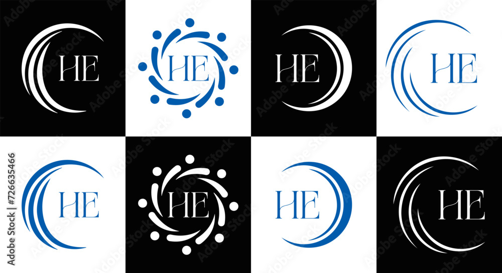 HE logo. H E design. White HE letter. HE, H E letter logo SET design. Initial letter EE linked circle uppercase monogram logo. H E letter logo SET vector design. HE letter logo design
HE logo. H E design. White HE letter. HE, H E letter logo SET design. Initial letter EE linked circle uppercase monogram logo. H E letter logo SET vector design. HE letter logo design