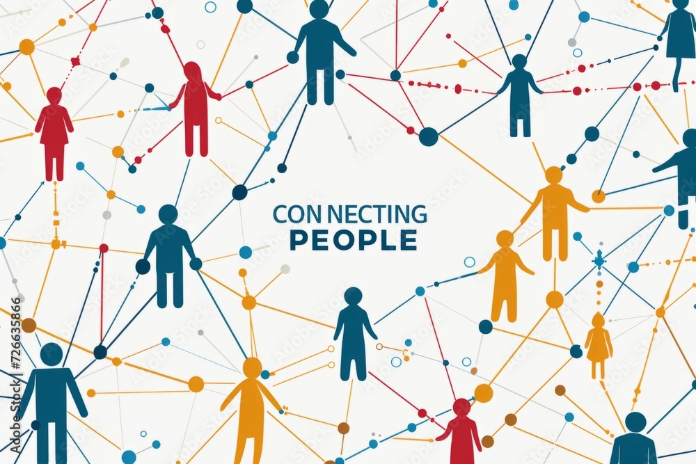 Connecting People with red, yellow, and blue sick people Generative AI Connecting People with red, yellow, and blue sick people Generative AI