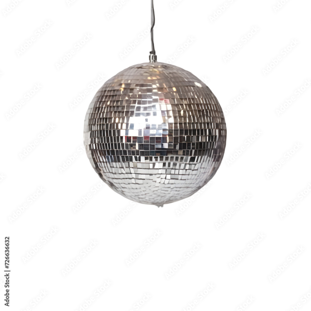 Fototapeta premium Disco Ball Isolated On Transparent Background