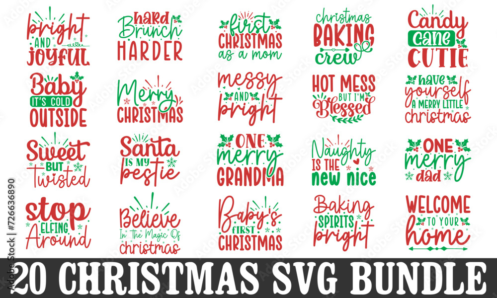 15 Christmas SVG Design Bundle 15 Christmas SVG Design Bundle