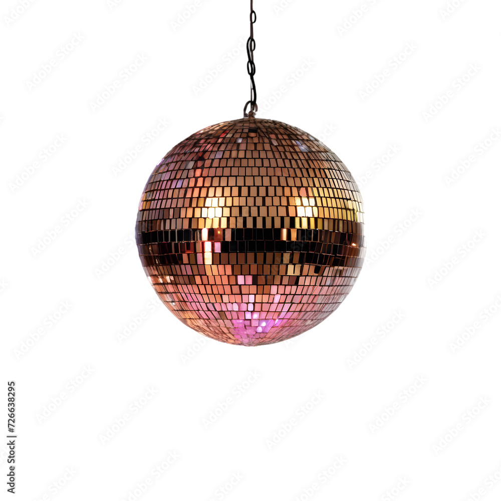 Obraz premium Disco Ball Isolated On Transparent Background