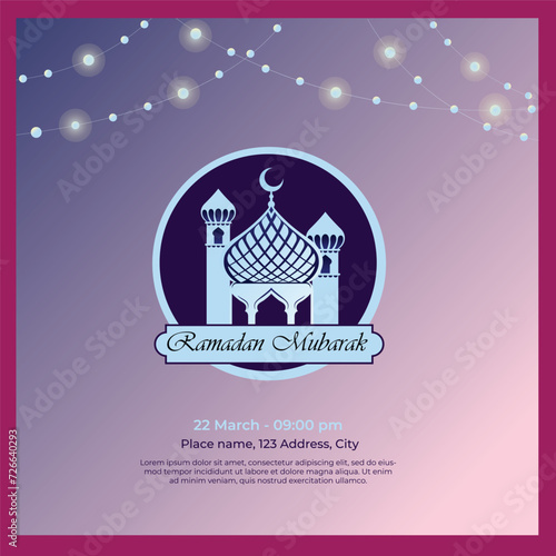 Illuminate Ramadan: Elegant Poster Design Capturing Blessings and Culture. Share the Joy on Social Media! 🌙✨ #RamadanDesign #EidCelebration