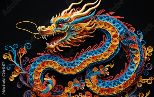 Colorful Chinese Dragon, Chinese New Year