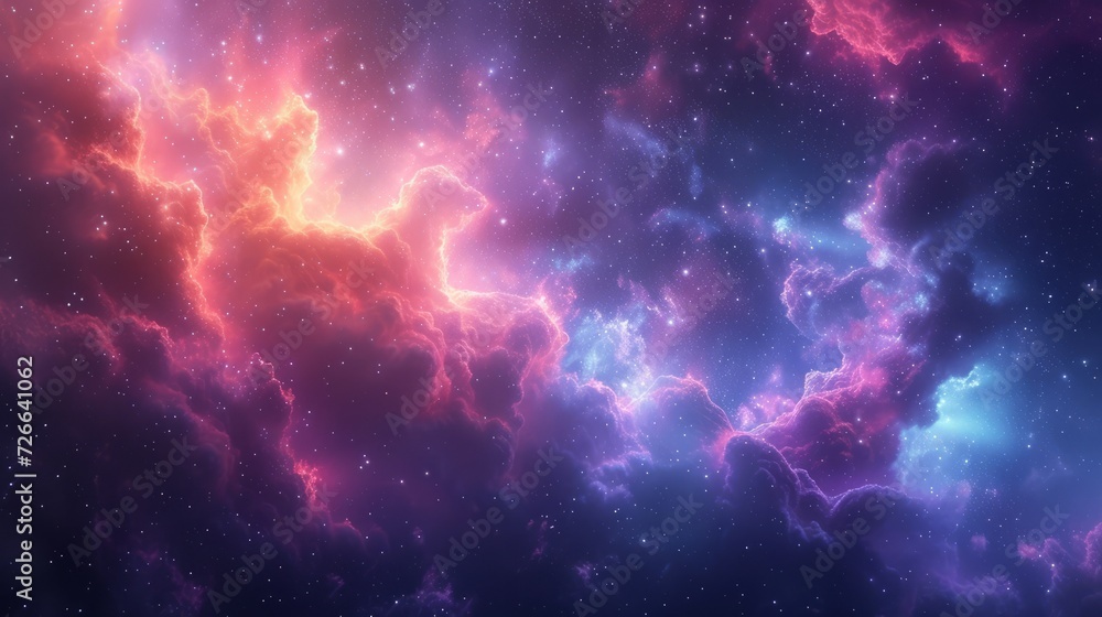 Space with bright colors, and an intense blue Space with bright colors, and an intense blue