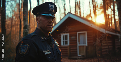 Peaceful Surveillance: Cop on Morning Duty in the Wilderness