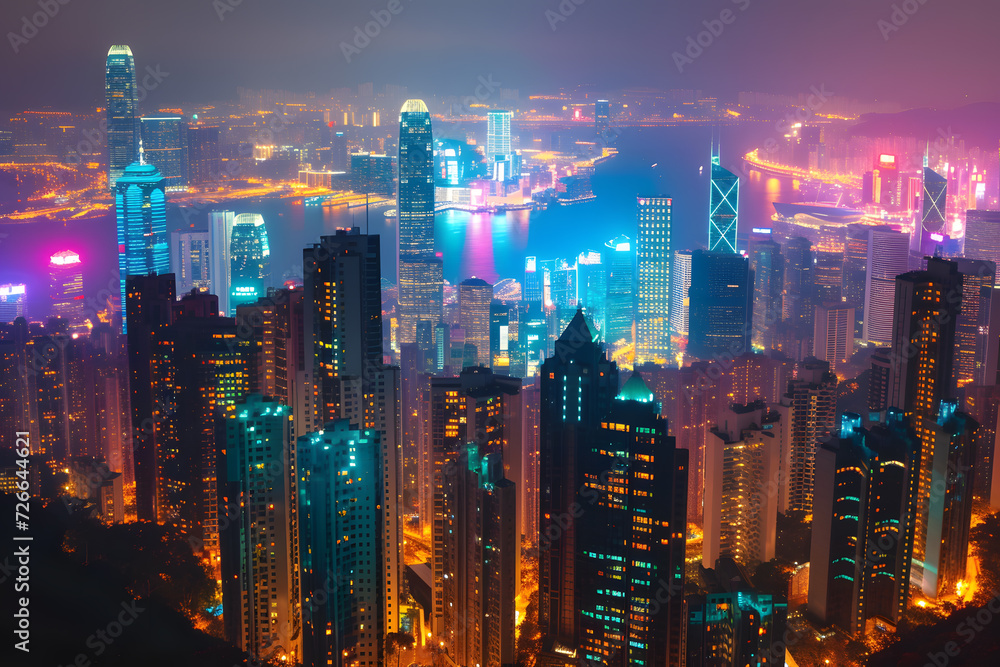 Night of Lujiazui, Shanghai cityscape