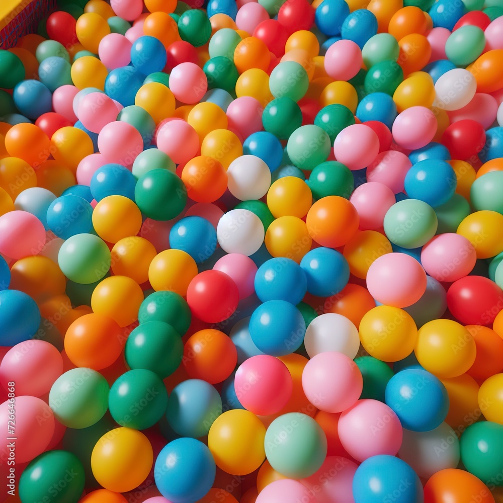 The colorful plastic balls that are in the ball pits for children to play The colorful plastic balls that are in the ball pits for children to play