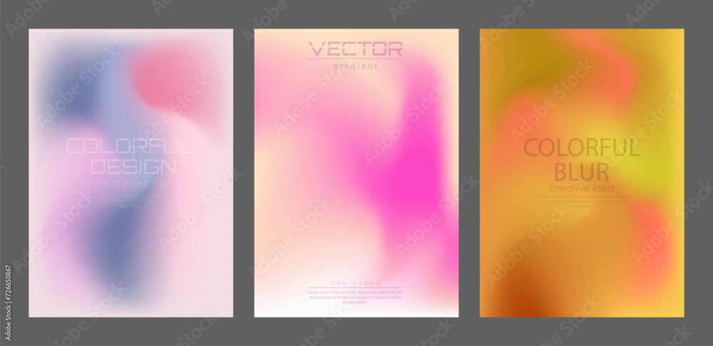 Colorful blurred background. The color gradient of the cover, book, magazine catalog. A template for a banner, poster and brochure. An abstract version of modern design.