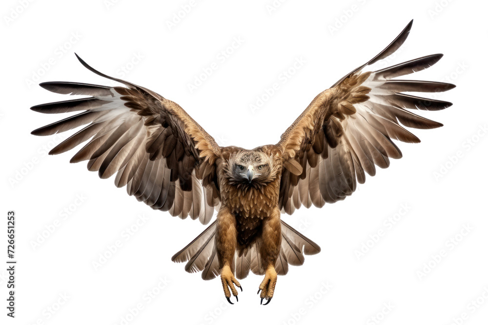 Obraz premium very dangerous species of predator. Majestic bird. isolated on white transparent background.