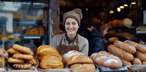 Selling Slices of Joy: Female Baker's Grin