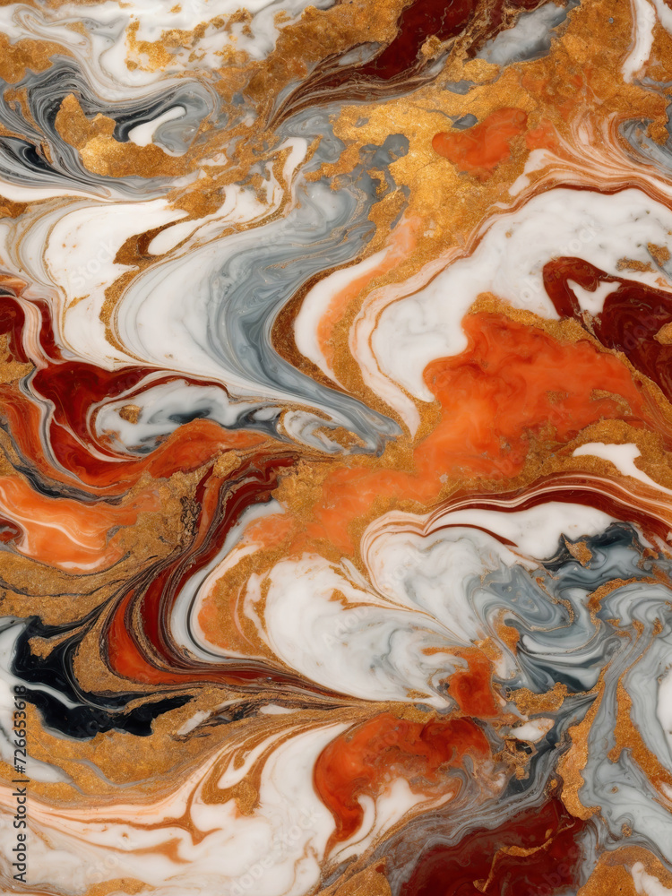 Beautiful abstract marble patterns close up.