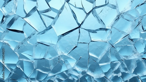 Seamless cracked lined polished frozen sheet of ice background.Generative AI
