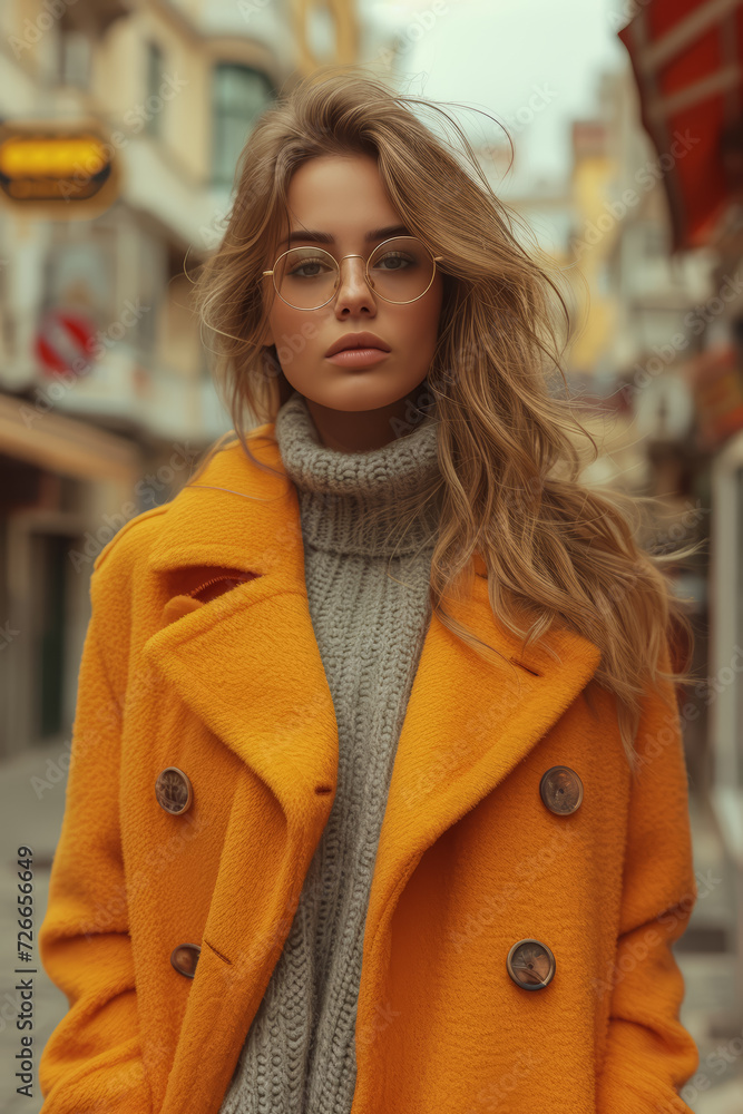 A street style fashion photo in vertical format, showcasing the outfit in an urban setting. Concept of street fashion photography for vertical social media platforms. Generative Ai. A street style fashion photo in vertical format, showcasing the outfit in an urban setting. Concept of street fashion photography for vertical social media platforms. Generative Ai.