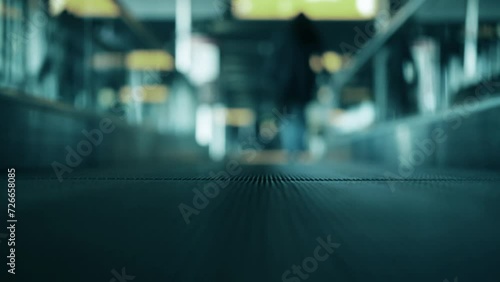 Wallpaper Mural Low angle view of person on moving walkway travelator at airport  Torontodigital.ca