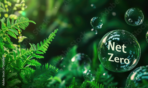 Net zero and carbon neutral concept,Carbon Neutrality concept. Close up earth on nature background. Nature Сonservation
