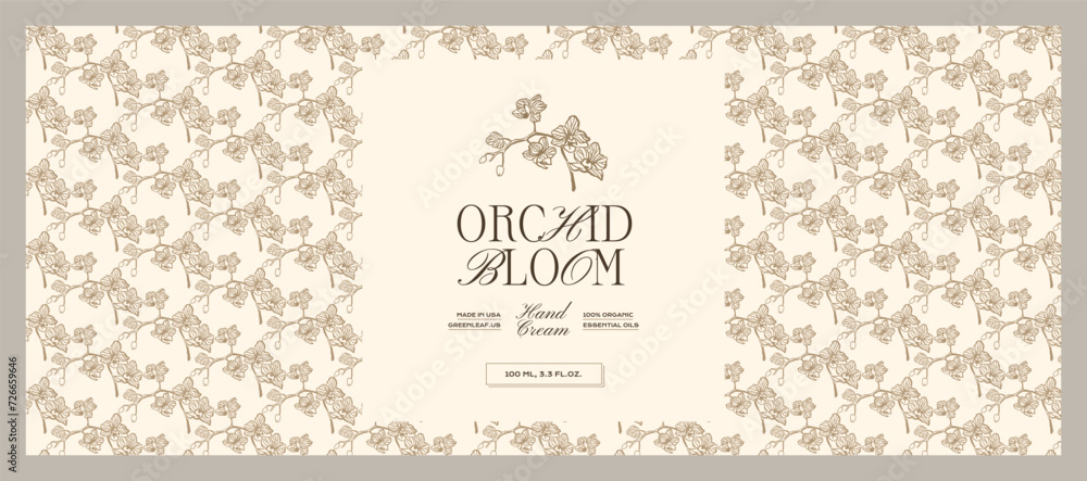 Minimal cosmetics label design template. Beauty illustration of elegant signs and badges for beauty, natural cosmetics, wellness, creative agency, fashion, wedding