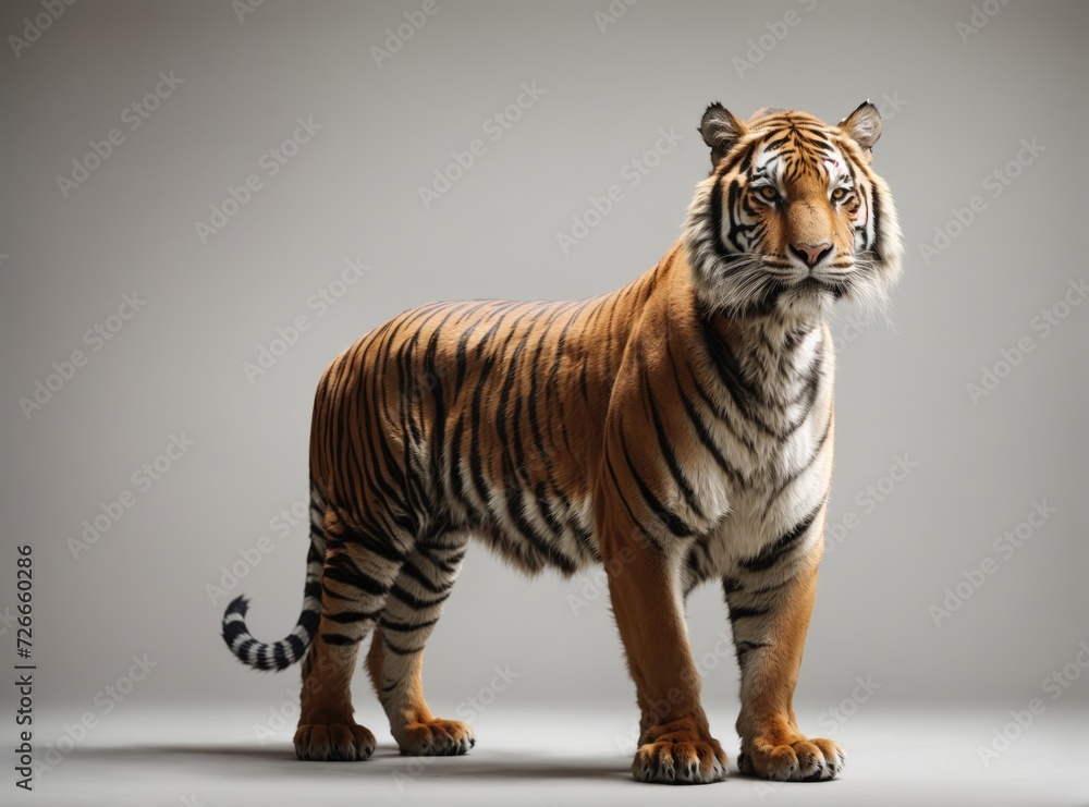 Naklejka premium Majestic Tiger in White