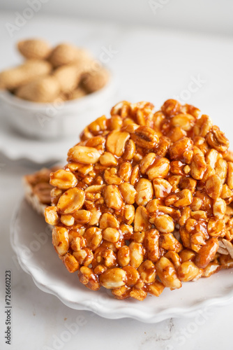 Palanqueta, typical Mexican sweet peanut crunchy palanqueta