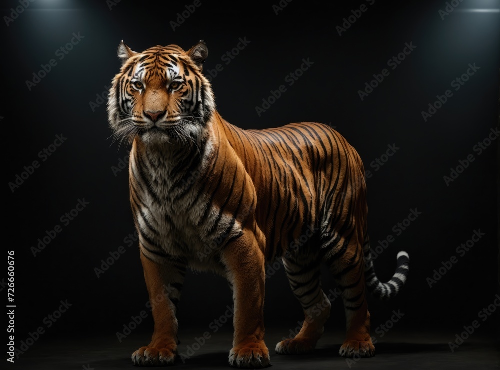 Fototapeta premium Studio Elegance of Tiger