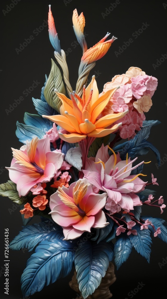 Wonderful color trpical flowers UHD wallpaper