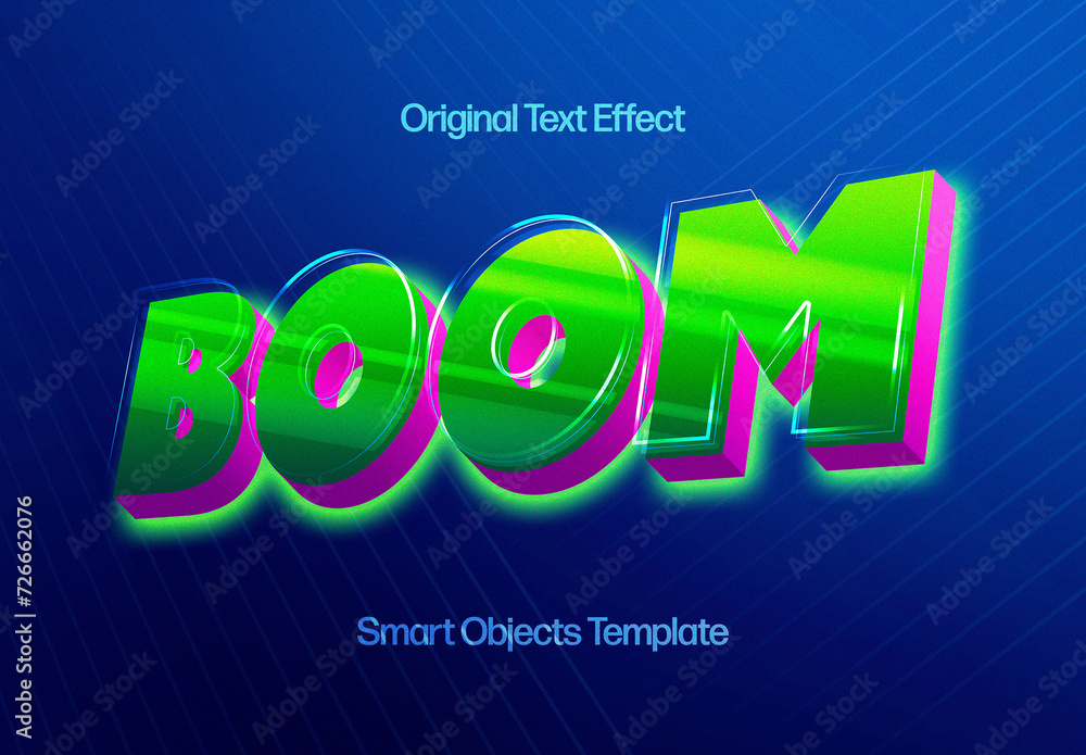 3D Bright Neon Text Effect Mockup Stock Template | Adobe Stock