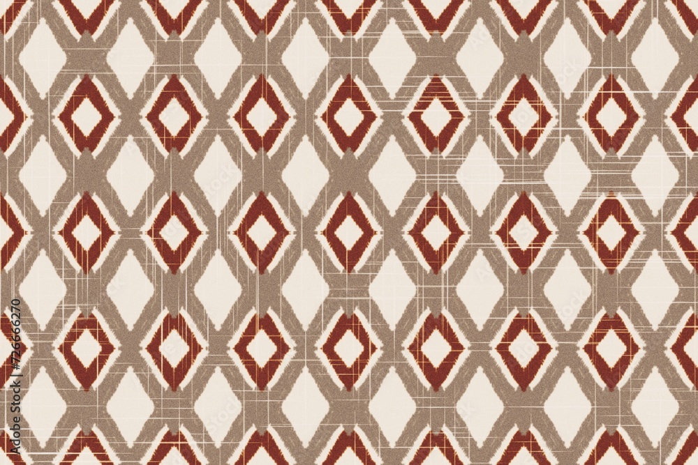 Fototapeta premium ikat African Indian art, Abstract White. Ethnic beautiful seamless pattern. India Thai pattern. Mexican striped style. Native traditional. Design for background, fabric, clothing Kente.