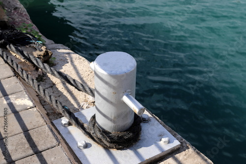 A pier for mooring boats and yachts in the port of Tel Aviv. © shimon