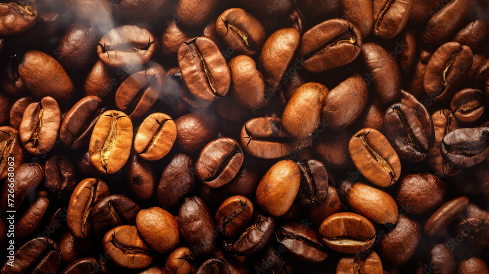 Naklejka premium Abstract Coffee Beans Composition